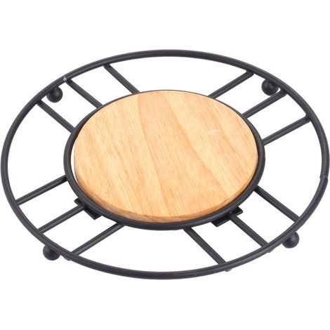 MAURY'S WOODY SOTTO PENTOLA NERO CON DETTAGLIO IN LEGNO DIAMETRO 18 CM