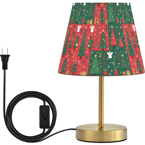 GuoChe Lampe de table à motif patchwork d'arbre Noël et ange (1/5)