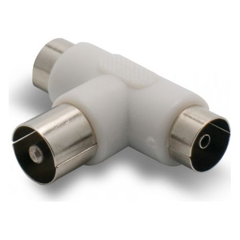 Té répartiteur TV 9,52 mm 1 mâle/2 fem. (1/2)