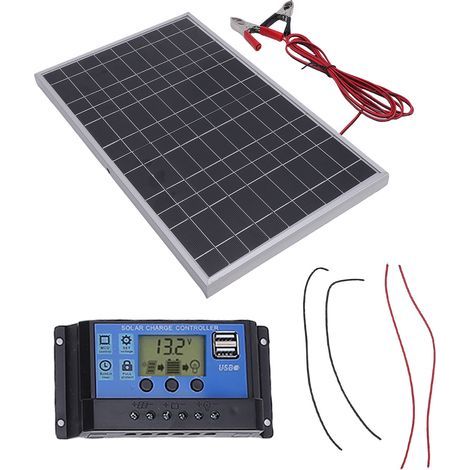 10W 12V polykristallines Solarpanel mit Laderegler für Camping und Outdoor-Aktivitäten (1/5)