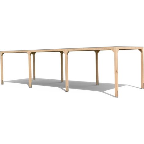 Cubus Pavillon natur im Set mit 1 Verlängerung