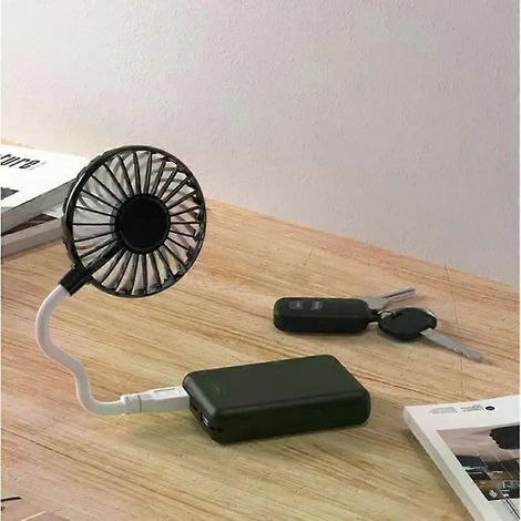 Ventilateur USB 5V 1A, petit ventilateur personnel à col flexible pour ordinateur portable ou PC, multi-usage, mini ventilateur USB portable d'été avec câble flexible (1/3)
