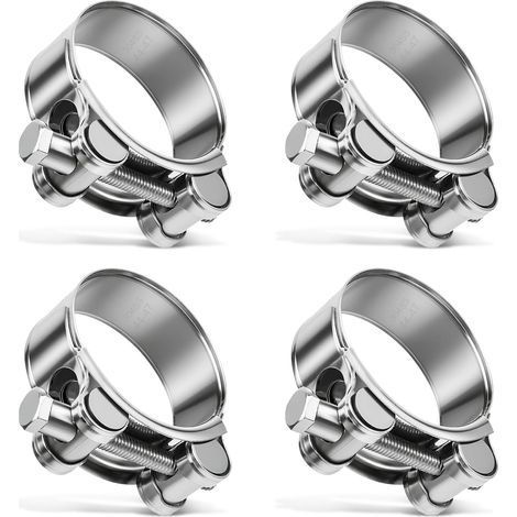 Collier pour Echappement Moto de Serrage Pot Inox Tuyau 44-47mm (1/5)