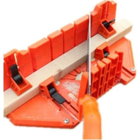 Boîte à onglets en plastique 35,5 x 11 x 15 cm Angle de coupe 0° 22,5° 45° 90° Base antidérapante pour coupes précises (1/5)