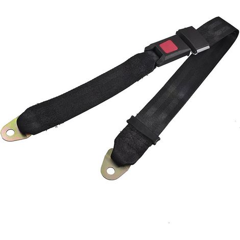 Ceinture de sécurité automobile noire réglable à deux points (1/2)