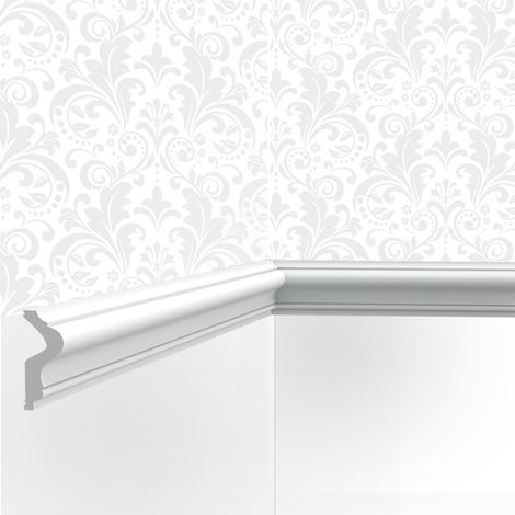 Cimaise , Moulure Cimaises et Plus M01 - 4x1,5x200cm (h x p x L) - moulure décorative polyuréthane (1/4)