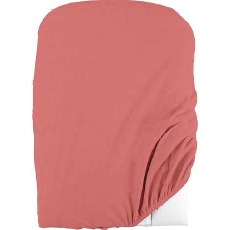 Housse de matelas à langer en éponge bouclette Terracotta 50x75 cm (1/3)