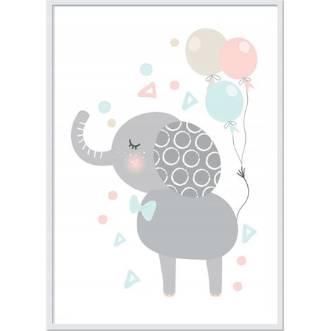 Bildplakat im Rahmen A4 cm Elefant PD210 (1/5)