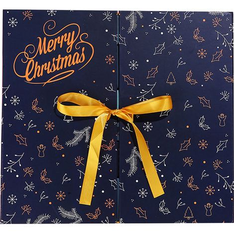 Boite Cadeau De Noel - 24 Boites Individuelles Avec Motif Noel - Pour Confiseries Bijoux Cosmetiques - Lot Complet (1/5)