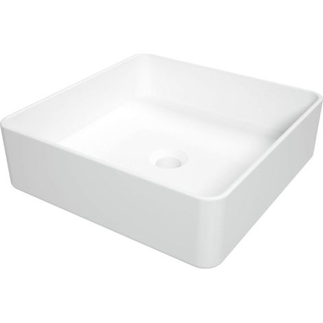 Deante Lavabo de cerámica blanco elegante sobre encimera