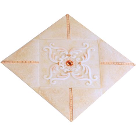 Set mit 10 selbstklebenden 3D-PVC-Boden- und Wandaufklebern, Heimdekoration, 12 x 12 cm große selbstklebende Fliesen, Muster Nr. 2 (1/5)