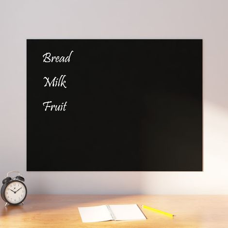 Wall-mounted Magnetic Board Black 80x60 cm Tempered Glass vidaXL
