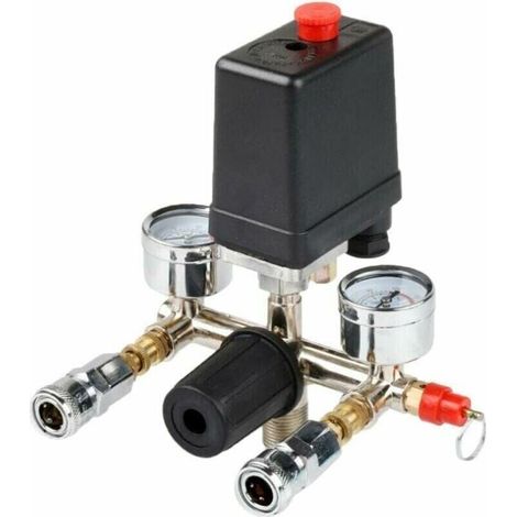 Compresseur D'air Pressostat Triphasé Pressostat Vanne De Contrôle Avec Le Régulateur D'air Et Soupage Et Jauge (1/5)