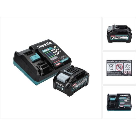Makita Kit de démarrage batterie 40 V max + 1x Batterie (191B26-6) + Chargeur (191E07-8) (1/5)