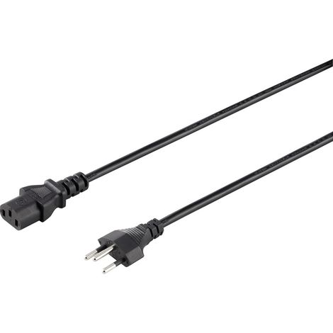 Sygonix SY-5042720 Kaltgeräte Anschlusskabel  Schwarz 2.00 m
