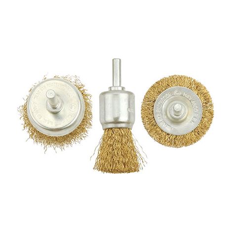 SPAZZOLE ACCIAIO A PENNELLO + GAMBO 771603 WOKIN - MM 25/50/50 G.MM 6 CF=PZ 3- 5 confezioni