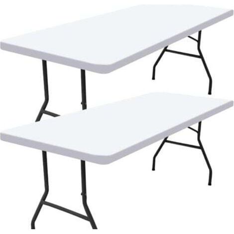 Lot de 2 nappes de pique-nique rectangulaires,pour tables de 8 pieds(beige,30"x96") (1/4)