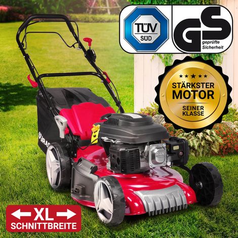 BRAST Benzin Rasenmäher mit Antrieb   5,2kW(7PS)   51cm Schnittbreite   TÜV   4 Takt OHV Motor   30-80mm Schnitthöhe   60L Fangkorb   Stahlgehäuse (1/4)