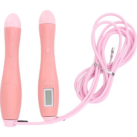 Corde à sauter intelligente à comptage réglable, en fil d'acier, pour l'entraînement physique (rose) (1/5)