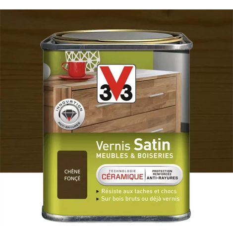 Vernis V33 Meubles et Boiseries Satin Chêne foncé 0,25 L (1/2)