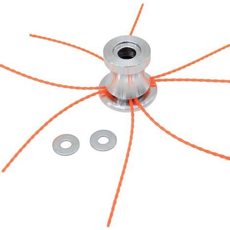 Tete Coupe-bordure - Tete Double Fil Nylon - Compatible Debroussailleuse Essence et Tondeuse a Gazon - Filet Rechargeable 2 0 mm a 3 5 mm - Fixation M8 M10 M12 - 1 Unite (1/4)