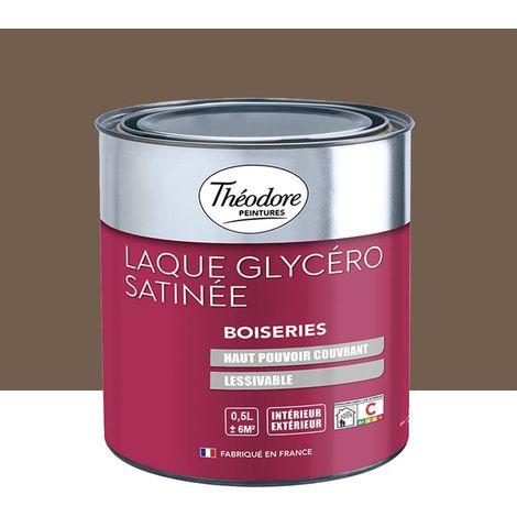 Laque Glycéro Satinée Théodore Ton Bois 0,5 L (1/2)