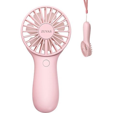 Mini portable fan with 2600 mAh rechargeable battery, 3 speeds, USB powered, powerful and compact. - AquaForge (1/5)