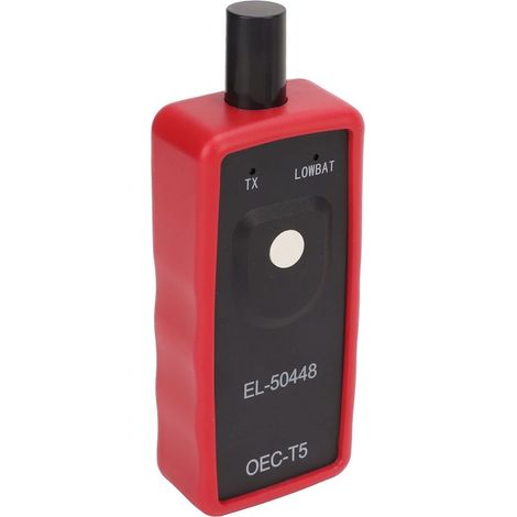 MTTProducts - Strumento di attivazione - Sensore di pressione pneumatici - Pratico e portatile - 433 MHz - Manometro per pneumatici - Adatto per auto - Rosso (1/5)