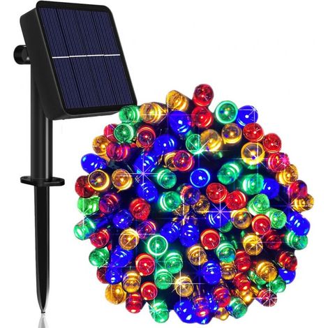 Guirlandes lumineuses solaires d'extérieur, 72 pieds, 200 LED, lumières féeriques de jardin, étanches, 8 Modes (1/5)