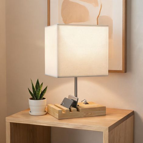 Accessoire de luminaire blanc en bois 25 x 20 x 40,5 cm (1/5)