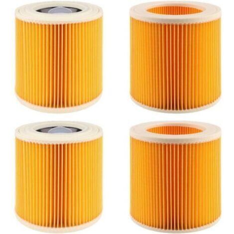 4er-Pack Staubsaugerfilter für Kärcher Serien WD2, WD3, WD3P, NT18, MV2 und MV3, Ersatzfilter für Kärcher Nass- und Trockensauger (1/4)