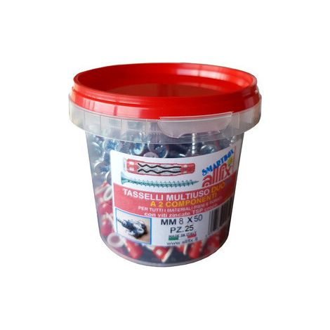 TASSELLO DUO FIX CON VITE 8X50 MM CONF 25 PZ- 1,0 confezione