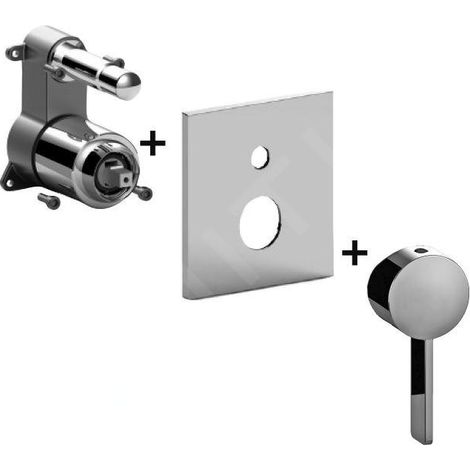 Paffoni Rock - Mitigeur encastré pour 2 sorties, chrome ROBOX015CR (1/2)