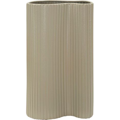 Vase décoratif en métal blanc, 21x12x36 cm – Frankfurt (1/5)