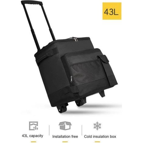 Sac Isotherme - Glacière Roulante 43 L - Imperméable Tissu Oxford - Pour Camping Pique-Nique Courses - 1 Pièce (1/4)