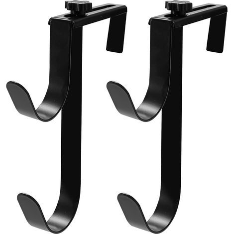 Crochets de clôture de piscine réglables en aluminium, crochets robustes pour tuyaux de piscine, accessoires pour écumoire de piscine (2, noir)