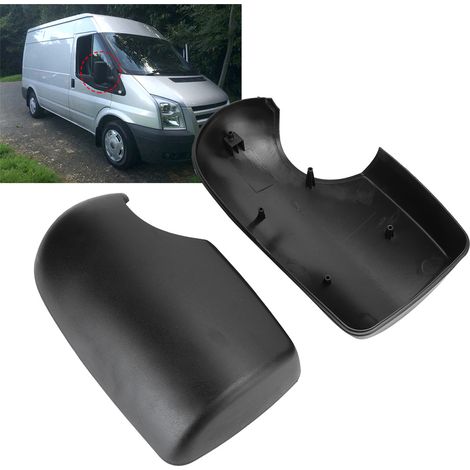 Ej.Life 2 pièces couvercle de rétroviseur rétroviseurs latéraux de secours capuchon adapté pour FORD TRANSIT MK6 MK7 2000 2001 2002 2003 2004 2005 2006 2007 2008 2009 2010 2011 2012 2013 (1/5)