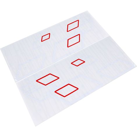 100 x 38 cm PVC-Seitenaufkleber, dekoratives Zubehör für Sportwagen, LKWs und Rennwagen, Styling, Weiß/Rot, DIY (1/5)