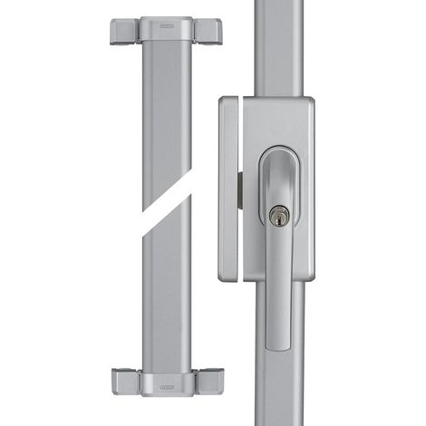 ABUS Silber FOS650A S AL0125 Fenster-Stangenschloss 3 Punkt Verriegelung Alarm