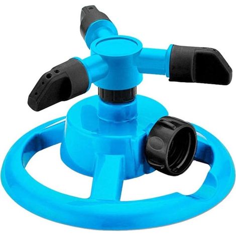 Prácticas herramientas de jardín, rociadores automáticos de jardín de 360 grados, riego de césped y césped, boquilla giratoria con sistema de rociadores de agua (color: azul) (1/5)