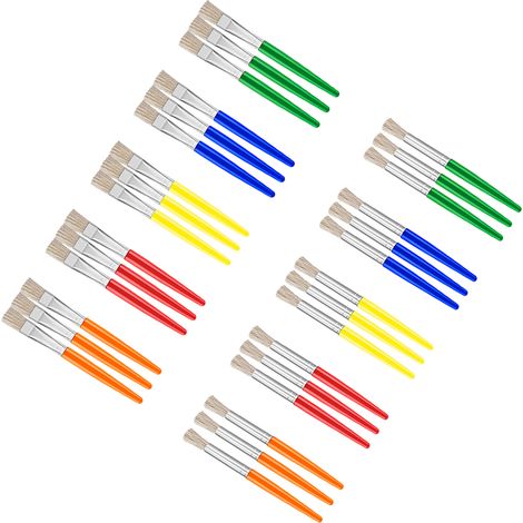 Pinselset aus Aluminiumrohr, Flachborstenpinsel, Bastelpinsel für Künstler, Schüler, Anfänger, Spaß, Party, Klassenzimmer HB2081‑30 (1/5)