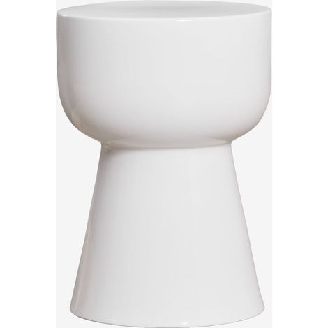 Mesa auxiliar para jardín redonda Ø35 cm en dolomita Kaly SKLUM       