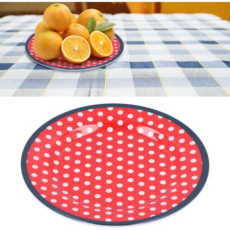 Assiette à salade de 23 cm, assiette imitation porcelaine, assiette plate, assiette à fruits, assiette à apéritif épaisse, assiette à dessert et à gâteau, décoration de table pour la pâtisserie, assie (1/5)