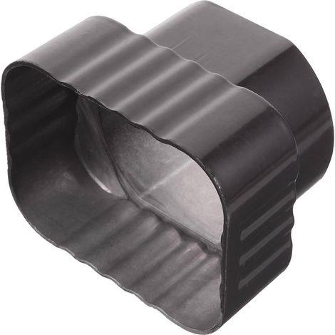 Adaptateur de Gouttière Carré 60x80 Mm vers Rond 75 Mm, Raccord de Canalisation Pluviale Solide, Connecteur de Drainage des Eaux Pluviales, Accessoire pour Toiture et Système (1/5)