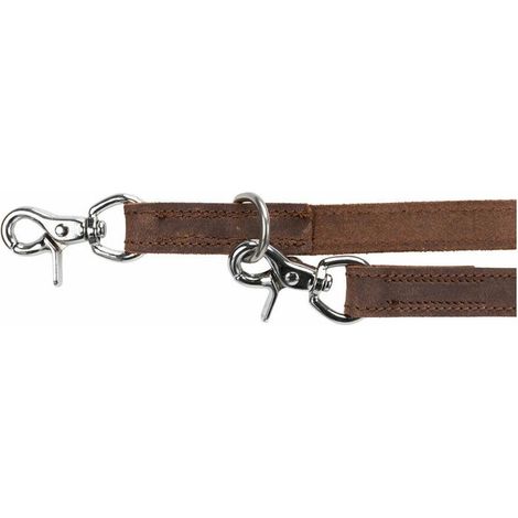 Trixie Rustic Fettleder V-Leine dunkelbraun L-XL