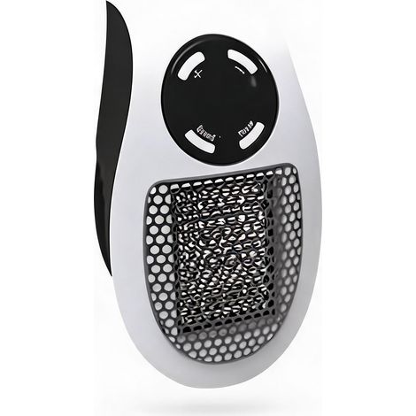 Radiateur électrique mural - 450 W, élément chauffant en céramique, minuterie et 2 réglages de puissance (1/2)