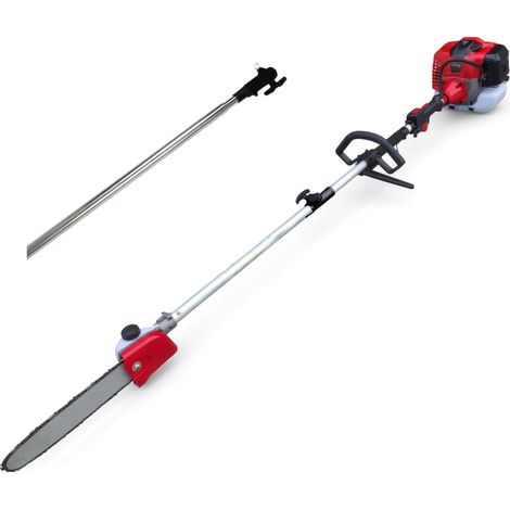 Synergy Podadora de Altura Gasolina 65cc 4,9CV con espada 25cm, Easy Cut, transmisión reforzada, 1 alargo y accesorios