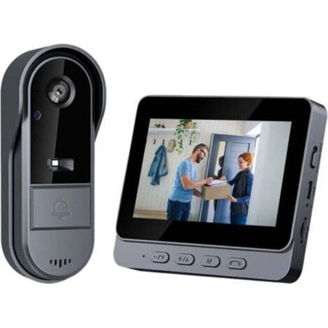 IP65 wasserdichte, drahtlose Video-Türsprechanlage – 1080p-Kamera – 4,3-Zoll-IPS-Bildschirm – 170°-Weitwinkel – Infrarot-Nachtsicht – Zwei-Wege-Audio – Für den Außenbereich geeignet (1/5)