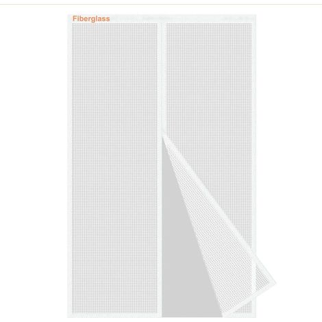 Moustiquaire Porte Fenetre 140x220cm, en Fibre de Verre Blanc Moustiquaire Aimantée Sans Perçage Avec Bande Adhésive, Rideau Magnétique pour Balcon, Fermeture Automatique (1/5)