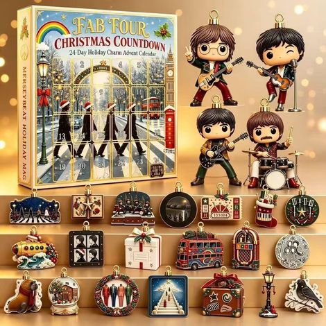 2026 The Fab Four Adventskalender – Beatles Weihnachts-Adventskalender Blindbox S – The Beatles – Grafikdesign